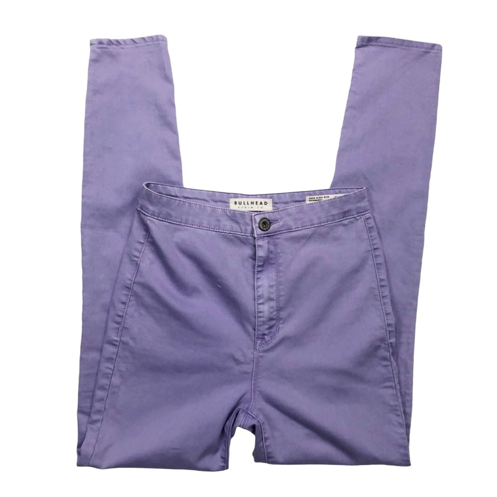 Bullhead High Rise Skinniest Lavender Jeans Juniors Size  7